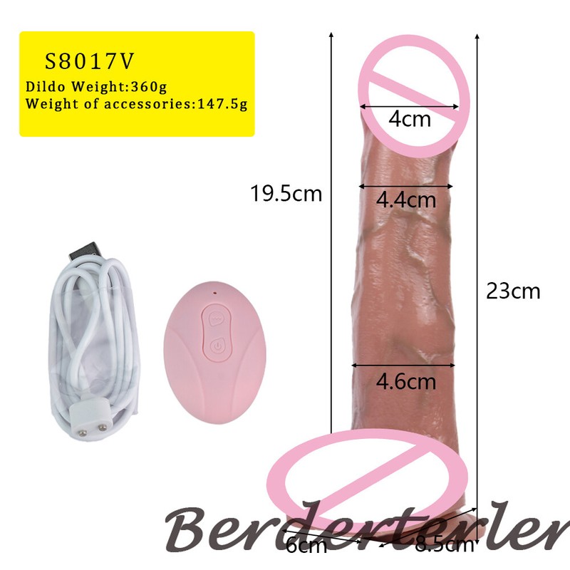 Silicone Thrusting Telescopic Dildo with Sucker Lifelike Skin Feeling Sex Toys gallery