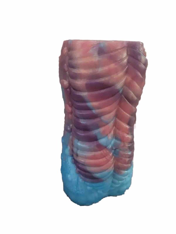 Liquid Silicone Male Masturbator Cup Sex Toys Double Hole – Colored as pictured