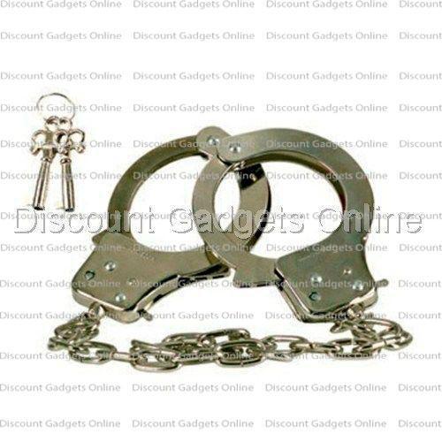 POLISHED Chrome Handcuffs Steel Cuffs Bondage Fetish w/ QUICK RELEASE