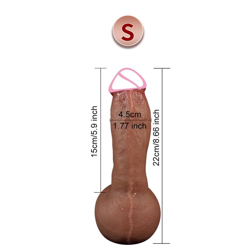 3 Sizes Soft Skin Realistic Thick Dildo Masturbation Dick Big Penis Anal Plug