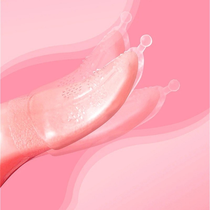 Realistic Licking Tongue Ultra Thin Sleeve Clit Nipple Pussy Prostate Massager