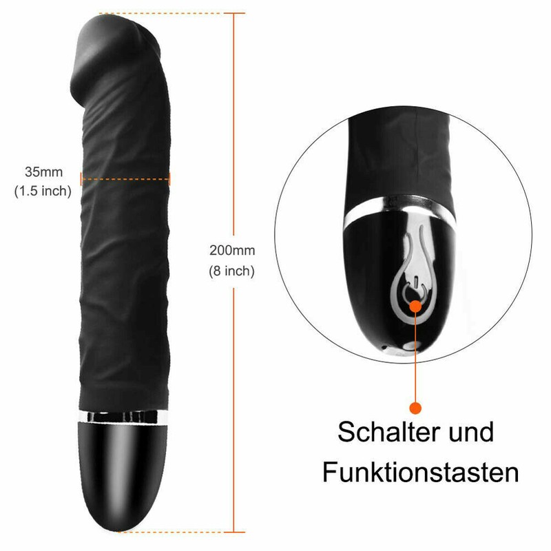 8inch Dildo Vibrator G-Spot Massager Clit Stimulator Penis Sex Toys Women Couple