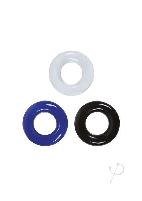 Renegade Stamina Rings Cock Rings (Set of 3) - Assorted Colors gallery