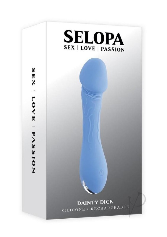 Selopa Dainty Dick Rechargeable Silicone Vibrating Dildo – Blue