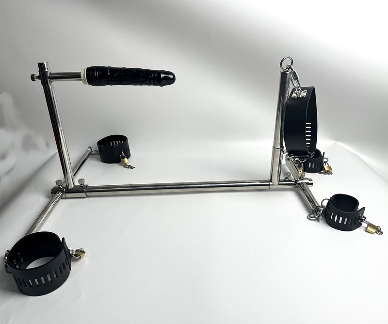 Body Steel Spreader Bar Fixation Hand Ankle Collar Cuffs Dildo Mouth Gag Torture gallery