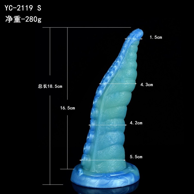 Fantasy Tentacle Style Dildo Soft Silicone Textured Suction Cup Huge Anal Toy
