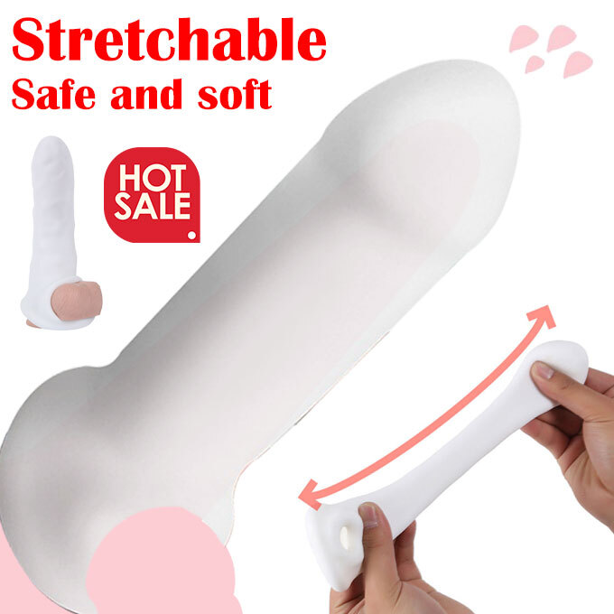 Male-Penis-Extension-Extender-Sleeve-Cock-Vibrator-Girth-Enlarger-Enhancer gallery