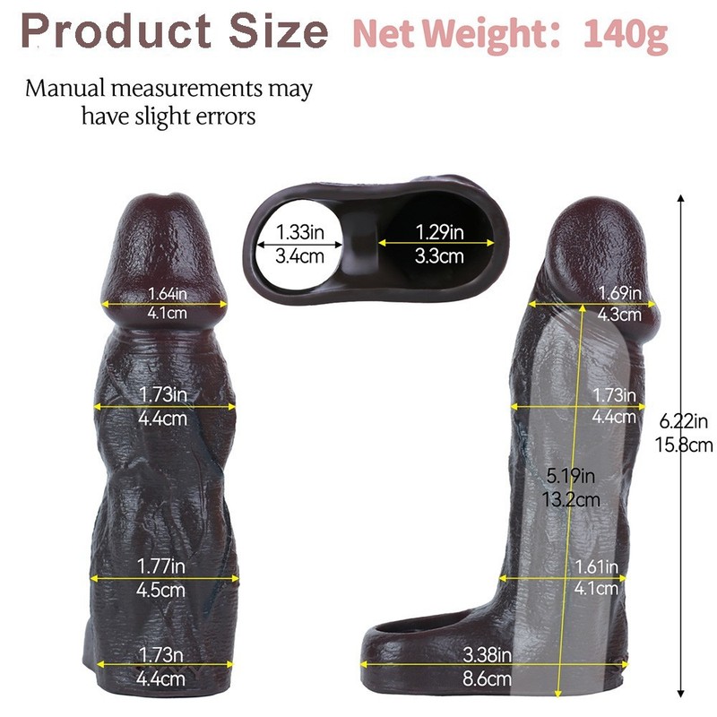 Penis Sheath Male Bigger Sleeve Girth Reusable Condom Extender Enlarger Enhancer