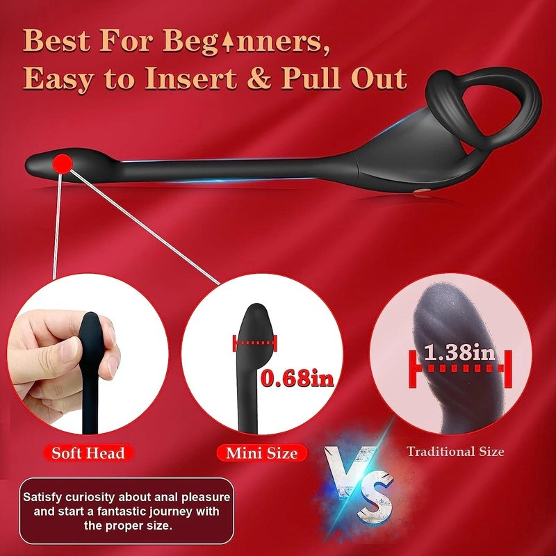 Anal Vibrator Prostate Massager With Cock Ring Sex Toy for Couple Male Anal Plug gallery