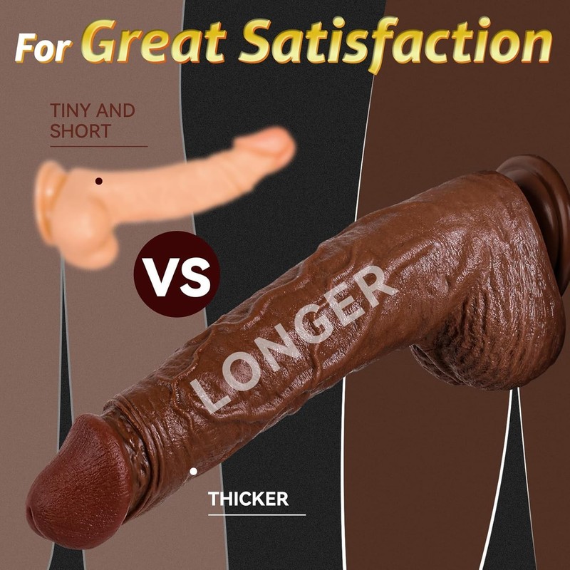 14 in Realistic Big Thick Dildo, 2.9’’ Diameter XXL Anal Plug with Strong Su gallery