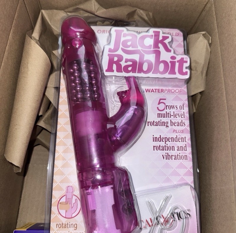 Jack Rabbit Vibrator 5 Rows Of Multi Level Rotating Beads Waterproof. Pink!