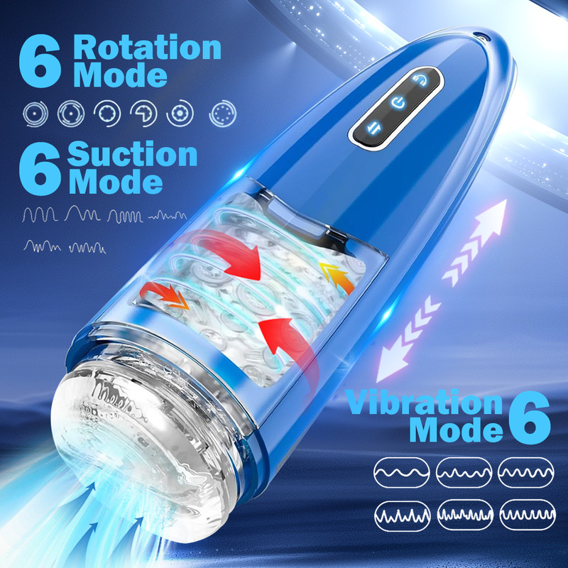 Male Masturbaters Automatic HandsFree Thrusting Cup Rotating Stroker Men Sex Toy gallery