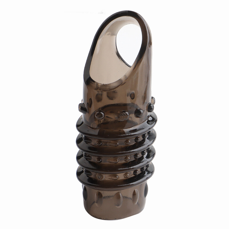 Reusable Penis Sleeve Cock Ring Delay Ejaculation Dildo Enlarge Erection Sex Toy gallery