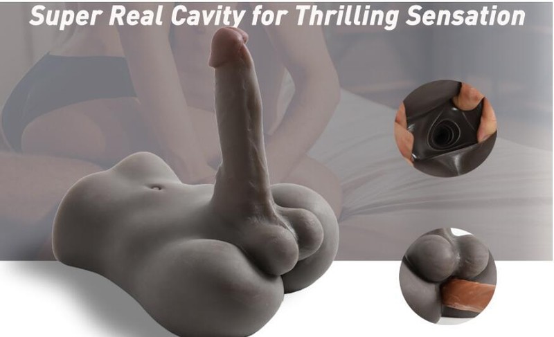 Sex Lifelike Huge Dildo Doll Male Body Torso Adult Sex Toy Big Penis For women gallery