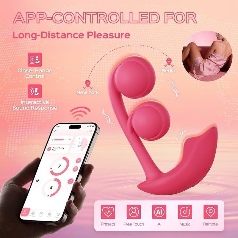 HoneyPlayBox Melody G spot 3 in 1 Wearable W/ APP Remote Control Long Distance