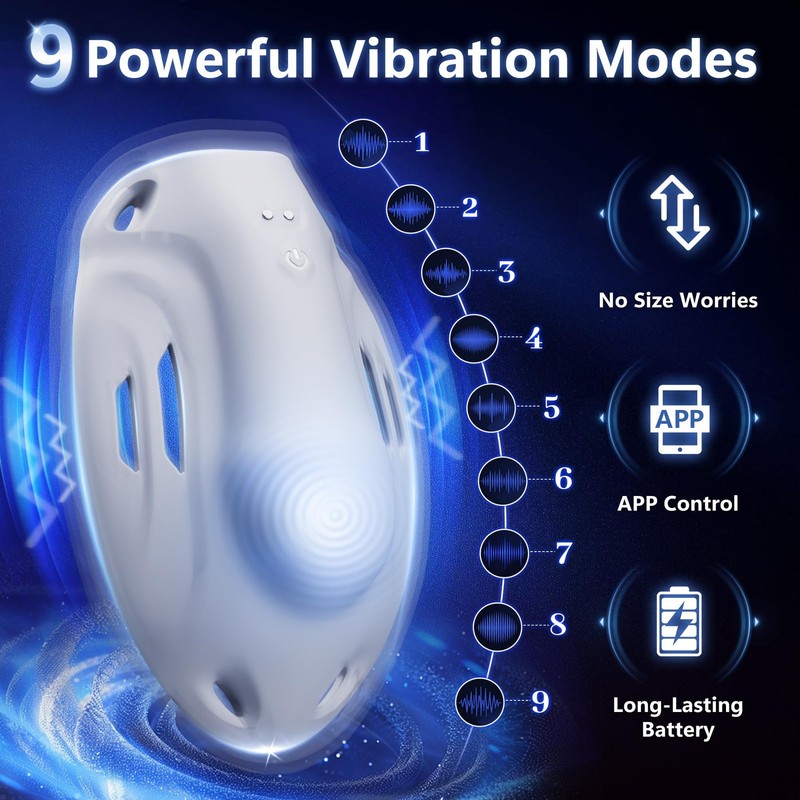Male Masturbator Sex Toys for Men Wearable Penis Training Vibrator with 9 Sp... gallery