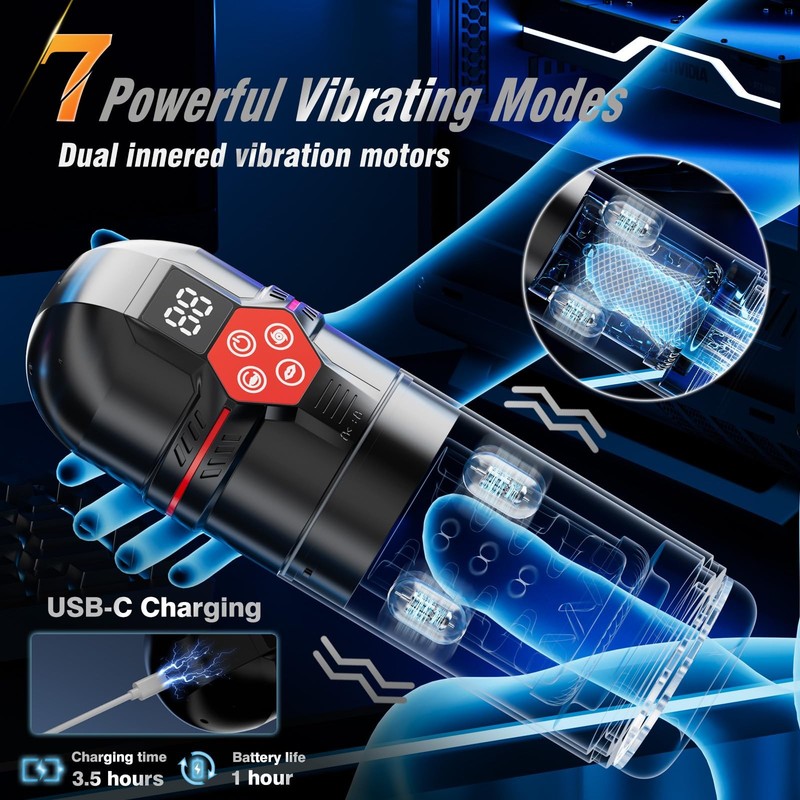 Mrgras Male Masturbator Penis Pump Male Sex Toys for Men with Upgrade 12 S V... gallery