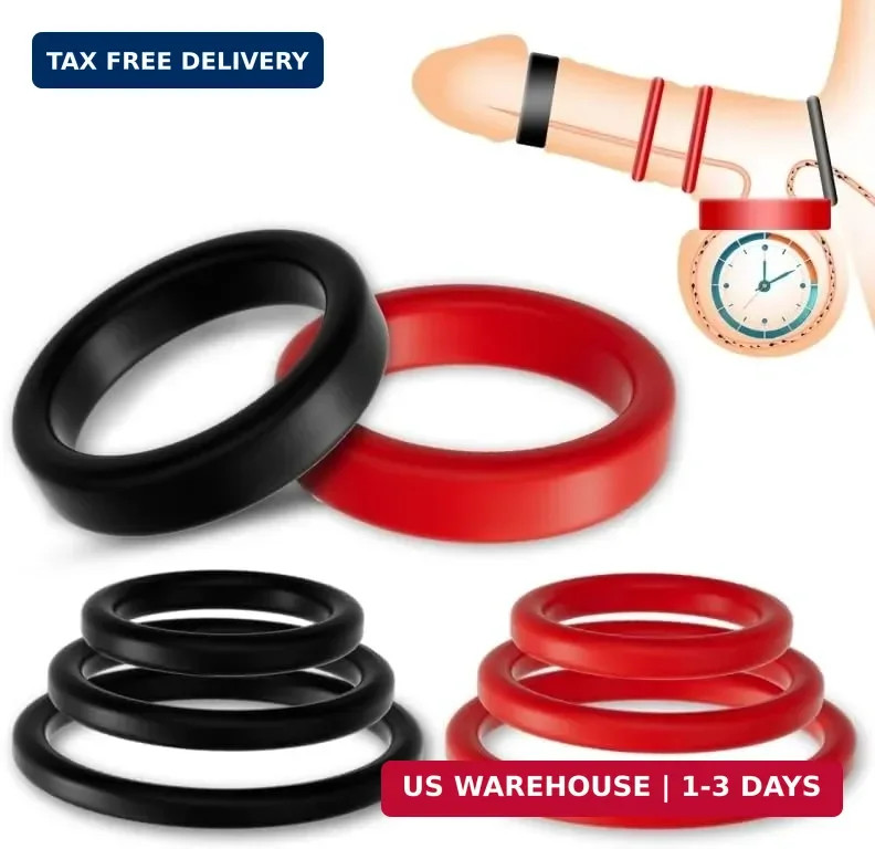 8 Pcs Penis Ring Set Sex Toys for Men, Medical Grade Silicone Cock Rings Penis S