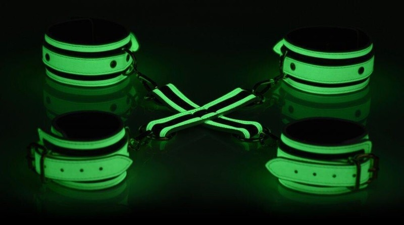 Master Series Kink in the Dark Glowing Hog Tie Bondage Set illuminate bondage gallery