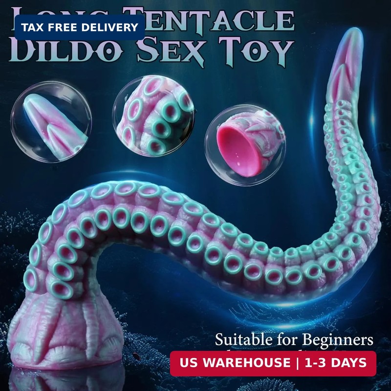 XL Tentacle Dildo Anal Sex Toys - 21'' Long Anal Dildos Fantasy Tentacle Toys wi gallery