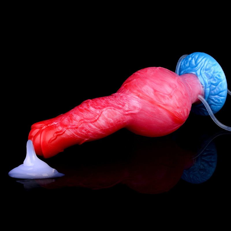 Penis Ejaculation Anal Plug Dildo with Squirting Function Strong Sucker Sex Toy gallery