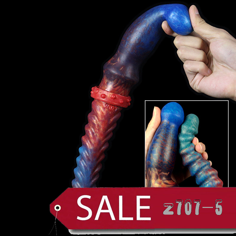 36cm Super Long Streamer Color Double Dildo Fishbone Shape Anal Plug Sex Toys