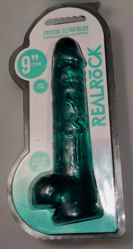REALROCK CRYSTAL CLEAR 9&Prime; DiLDO w/ suction cup