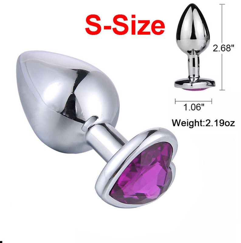 Anal Butt Plug Sex Toys Luxury Jewelry Design Fetish Heart Metal Anal Butt Plug