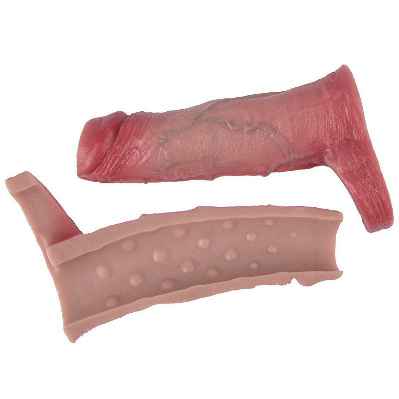 Male Enhancement Sleeve Penis Girth Enlarger Erection Extender Sheath Sex Toys gallery