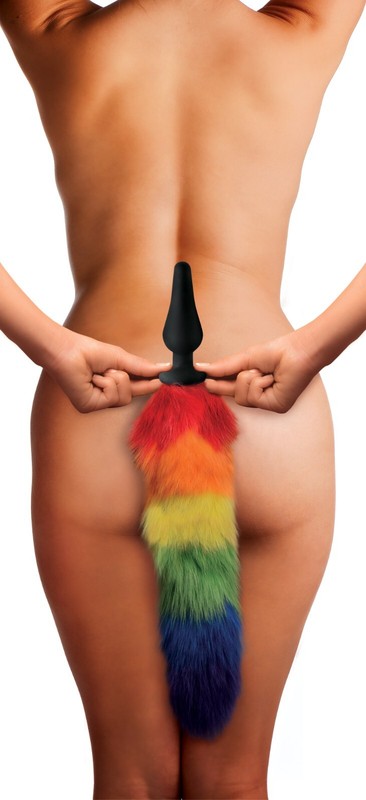 Tailz Rainbow Tail Silicone Butt Plug gallery