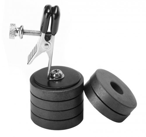 Master Series Onus Bondage & Fetish Nipple Clamps w Magnetic Weights by XRBrands