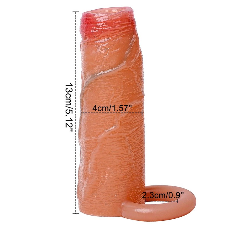 Male Cock-Girth-Enlarger-Enhancer-Penis-Extension-Extender-Sheath Sleeve Men Big