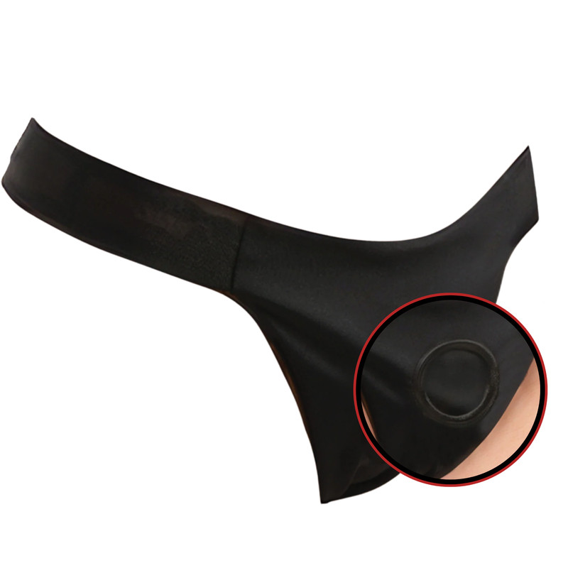 Stretchy Women's Thong Strap-On Panty Harness Underwear Pegging Sex Toy Large gallery