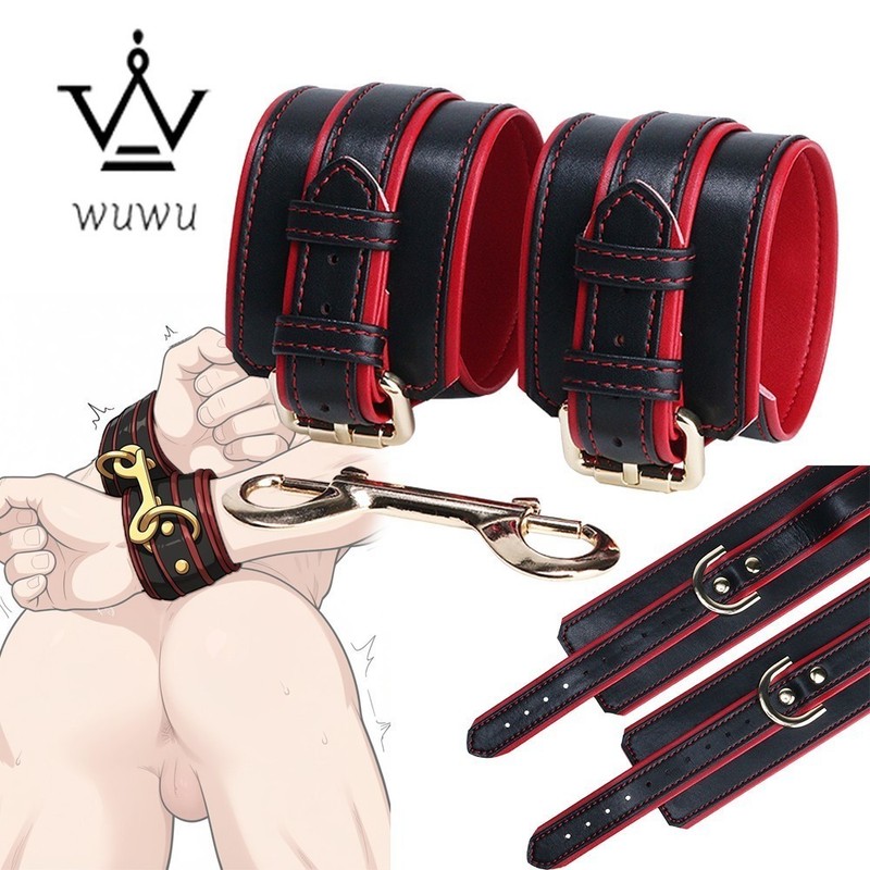 Bondage Handcuffs Wrist Restraint Straps Microfiber Leather Hand Binding Belts