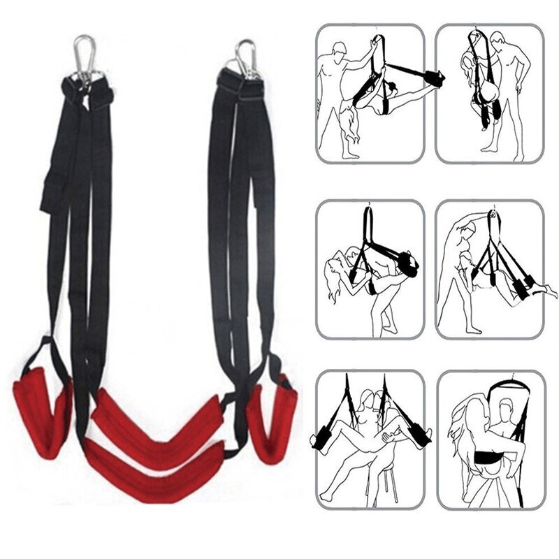 BDSM Bondage Straps Full Body Belt Hanging Door Erotic Couples Sex Swing Slave