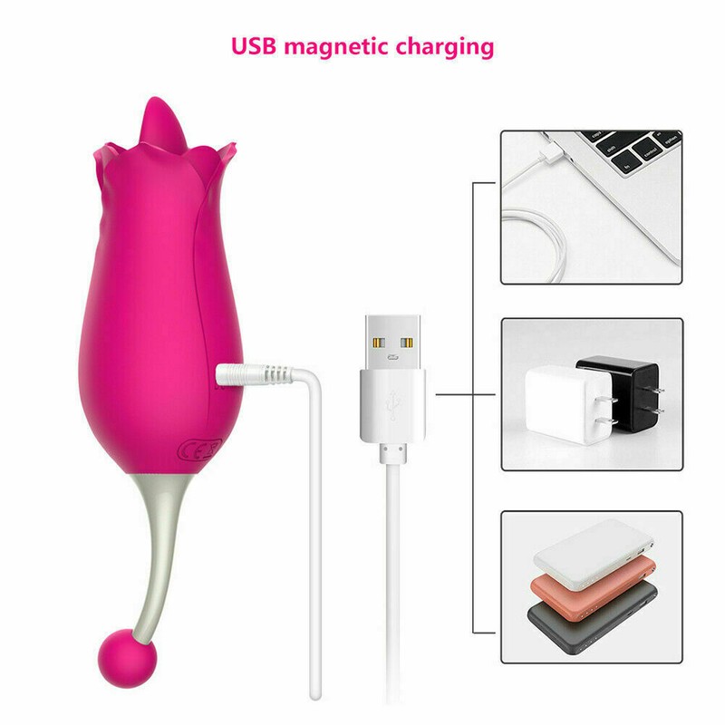 Red Electric Vibraging Clit G-Spot Simulator Vibrator Nipple Breast Massager gallery