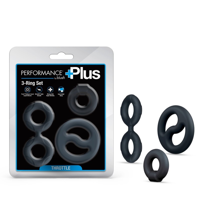 Blush Performance Plus Throttle Cock Ring & Ball Stretcher Male Adult Sex Toy