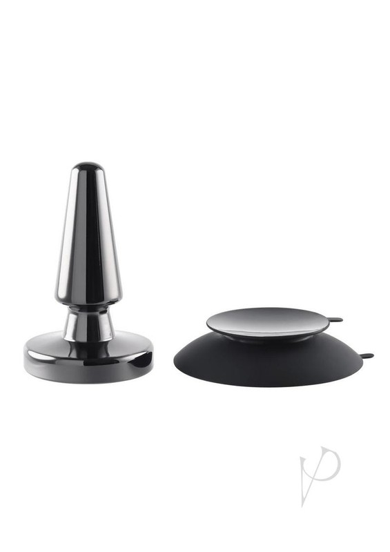 Beginner Metal Plug Rechargeable Vibrating Anal Plug - Black gallery