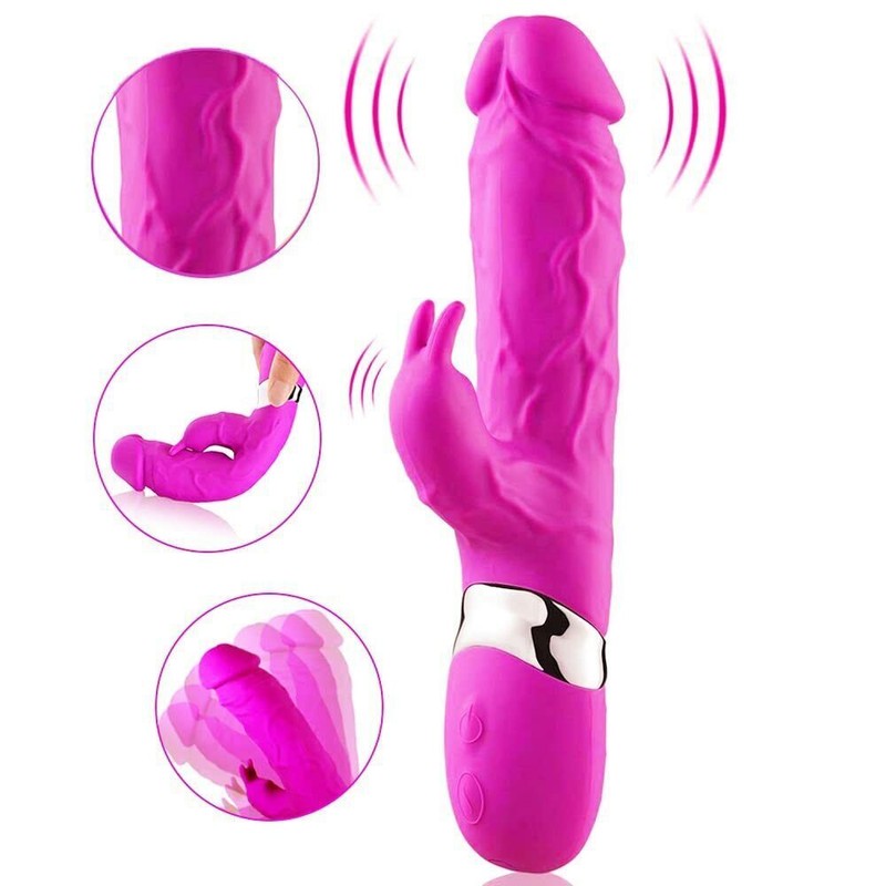 G-Spot Dildo Rabbit Vibrator Clit Massager Thrusting Rotating Sex Toys for Women gallery
