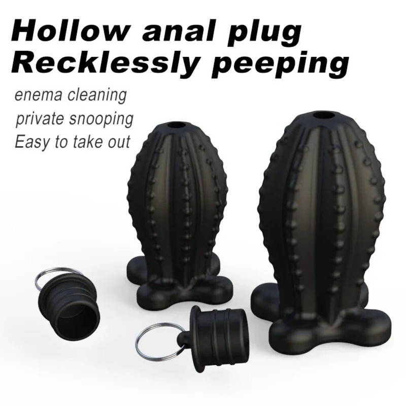 Hollow Butt Plug Dildo Dilator Anal Speculum Anal Vagina Shower Enema Cleaning gallery