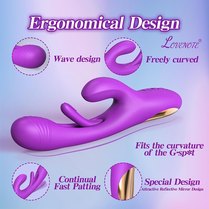 Flapping Rabbit Vibrator Tapping G-Spot Massager Dildo Sex Toys For Women gallery