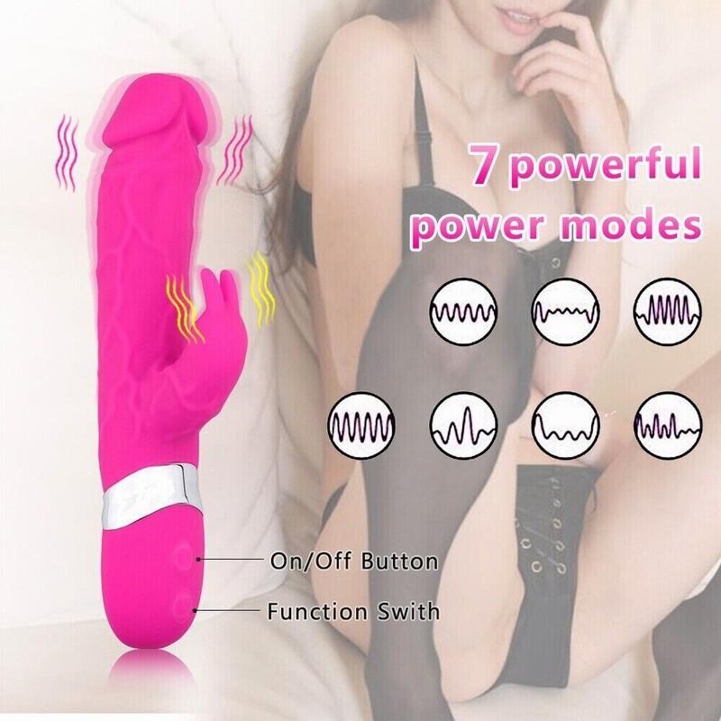 Rabbit Vibrator G-Spot Dildo Vibe Waterproof Clit Massager Sex Toys For Women gallery
