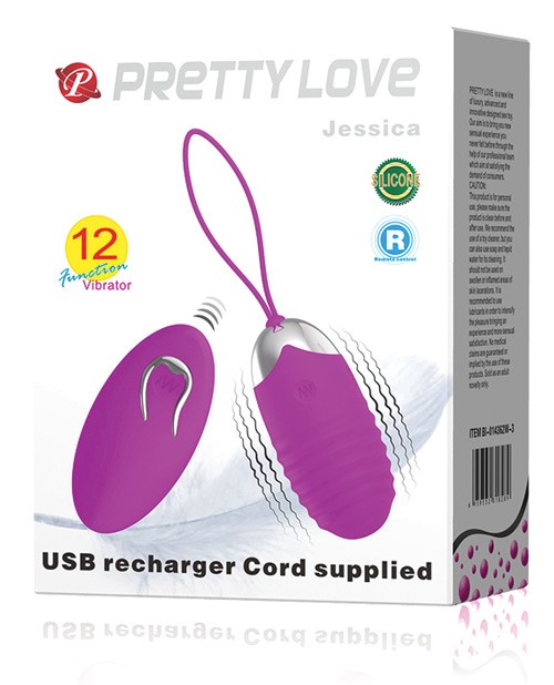 Pretty Love Jessica 12 Functions Egg Vibrator – Fuchsia