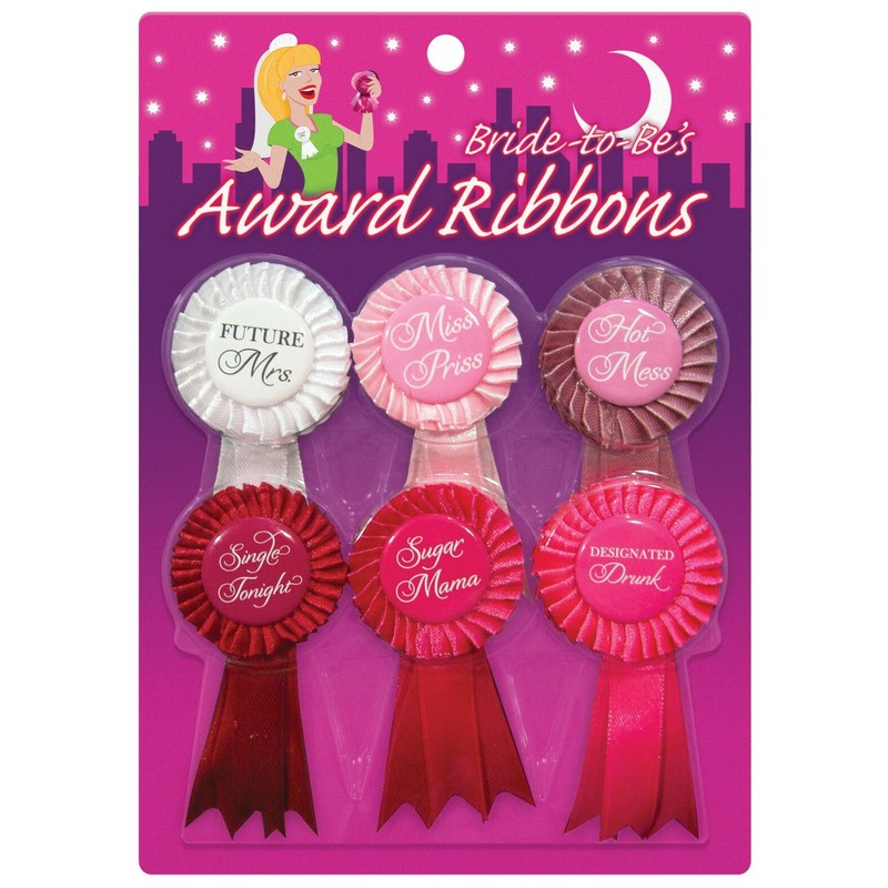 Bride to Be&rsquo;s Award Ribbons – Pack of 6