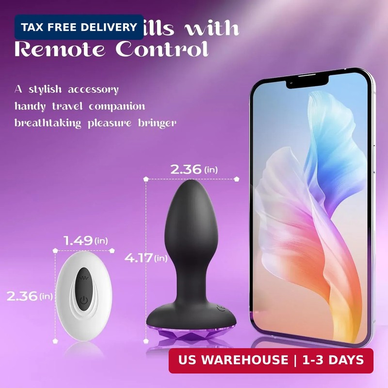Anal Vibrator Adult Sex Toys with 10 Rotating & Vibration Modes, Vibrating Butt gallery