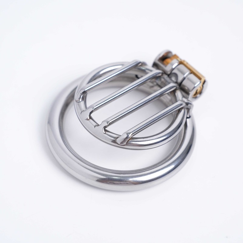 Lockable Chastity Cage for Male Smooth Stainless Steel Material Device BDSM USA