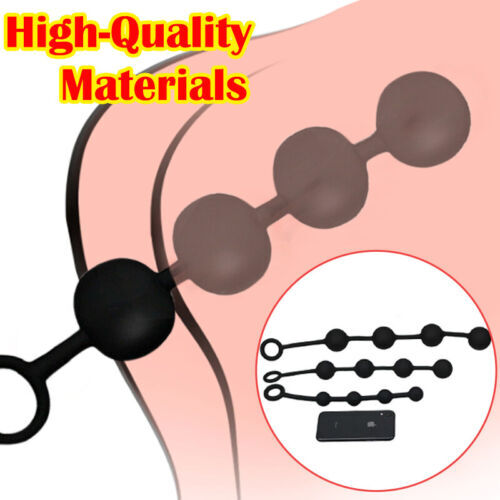 S/M/L Size Silicone Ball Anal Plug Beads Butt Plug with Pull Ring for Women Men gallery
