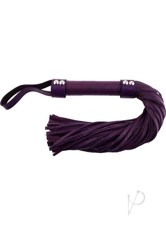 Rouge Short Leather Flogger – Purple