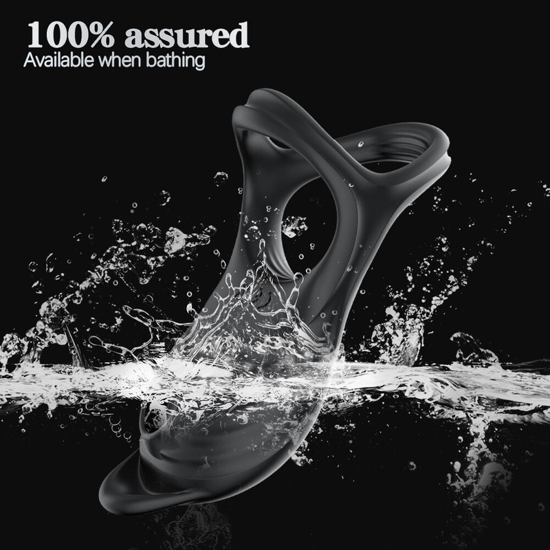 Silicone Vibrating Cock Ring with Remote Control Penis Sex Toy Men CBT Vibrator gallery