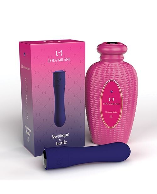 LOLA MILANI MYSTIQUE BULLET VIBRATOR WITH PINK BOTTLE CARRY CASE